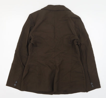 Spinney Womens Brown  Polyester Jacket Suit Jacket Size 16