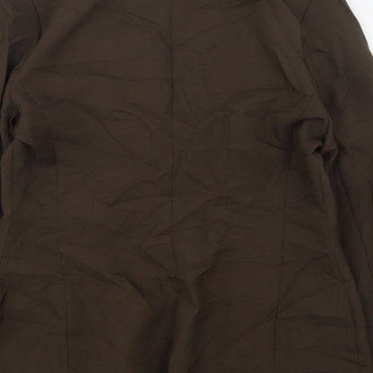 Spinney Womens Brown  Polyester Jacket Suit Jacket Size 16