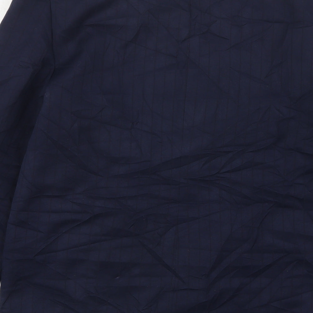 CandA Womens Blue  Polyester Jacket Suit Jacket Size 14