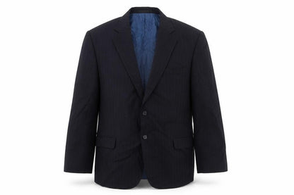 Marks and Spencer Mens Black Striped Wool Jacket Suit Jacket Size 44