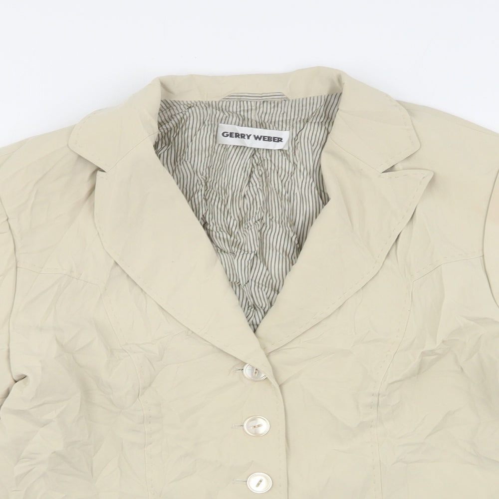 Gerry Weber  Womens Beige  Polyester Jacket Suit Jacket Size 14
