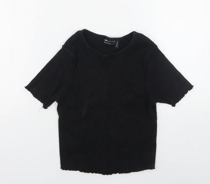 Womens UK Size 8 ASOS Black Basic T-Shirt