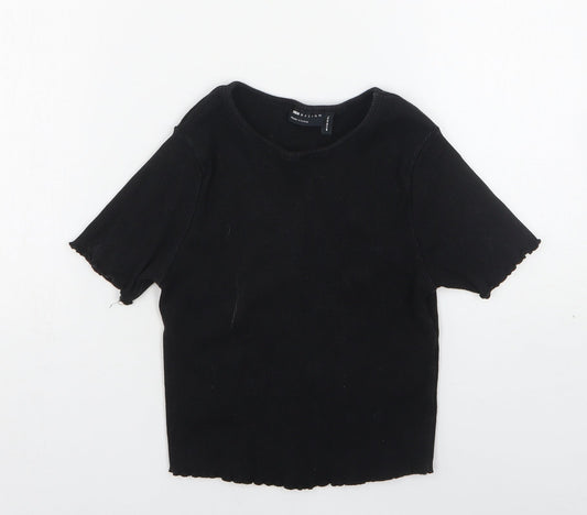 Womens UK Size 8 ASOS Black Basic T-Shirt