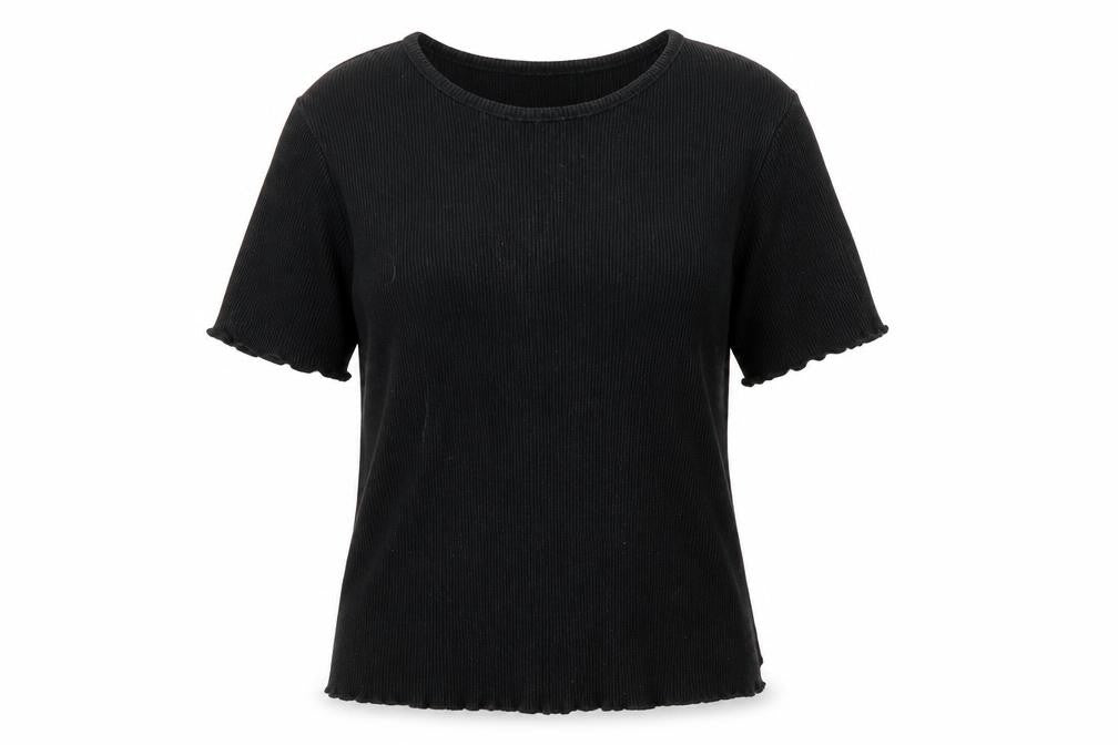 Womens UK Size 8 ASOS Black Basic T-Shirt