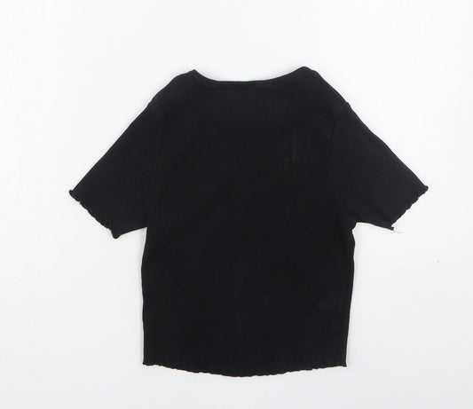 Womens UK Size 8 ASOS Black Basic T-Shirt