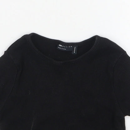 Womens UK Size 8 ASOS Black Basic T-Shirt