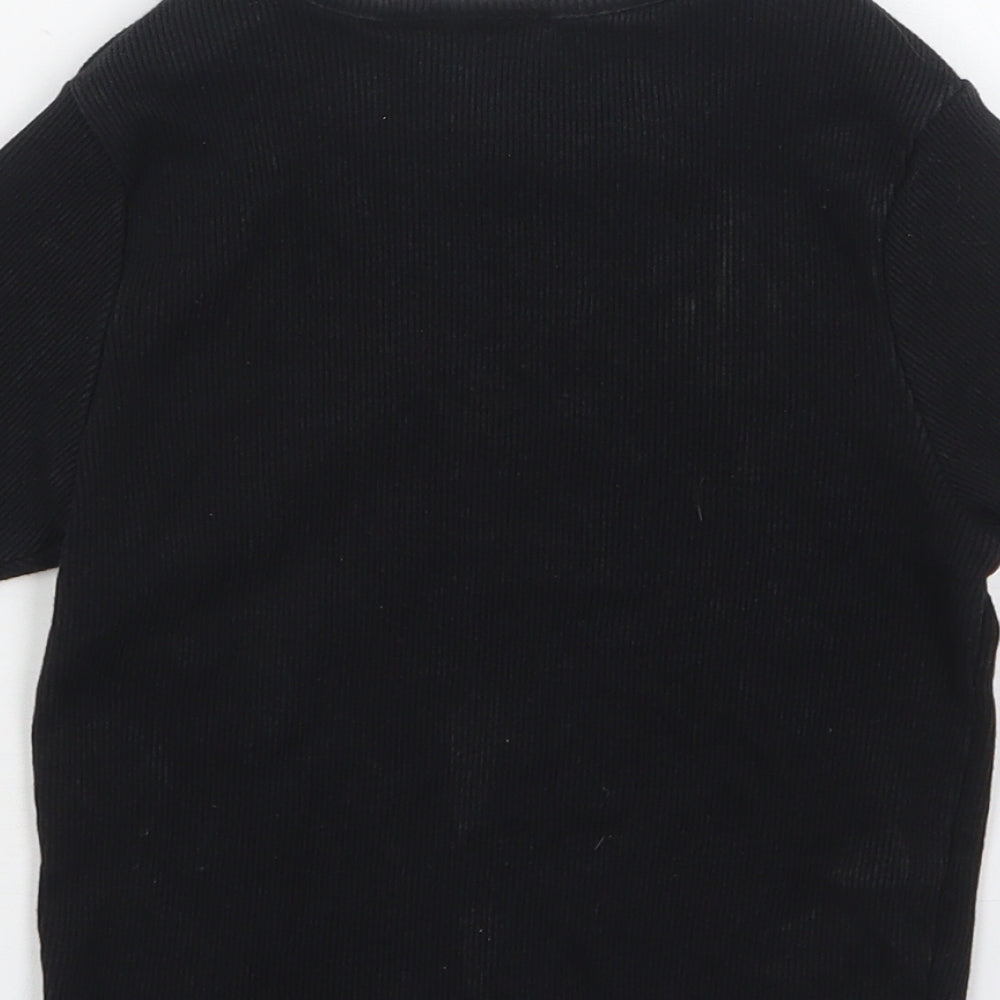 Womens UK Size 8 ASOS Black Basic T-Shirt