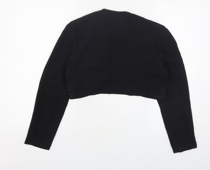 Official Womens Black  Polyester Jacket Blazer Size 10