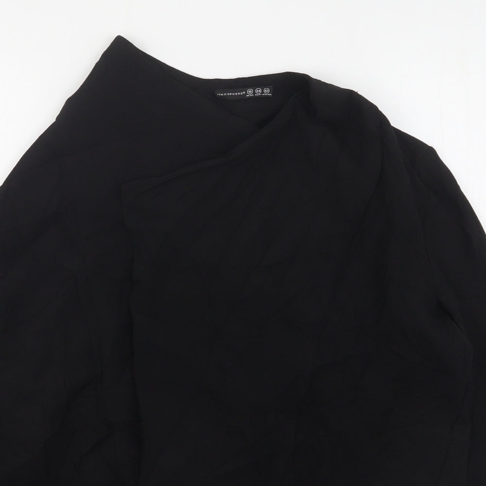 Atmosphere Womens Black  Polyester Jacket Blazer Size 16