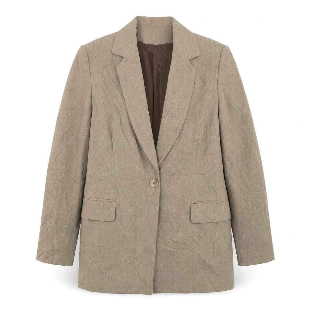 Womens UK Size 12 Essentials Regular Beige Suit Jacket