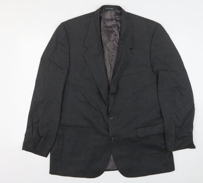 Paname Mens Grey Striped Wool Jacket Suit Jacket Size 48