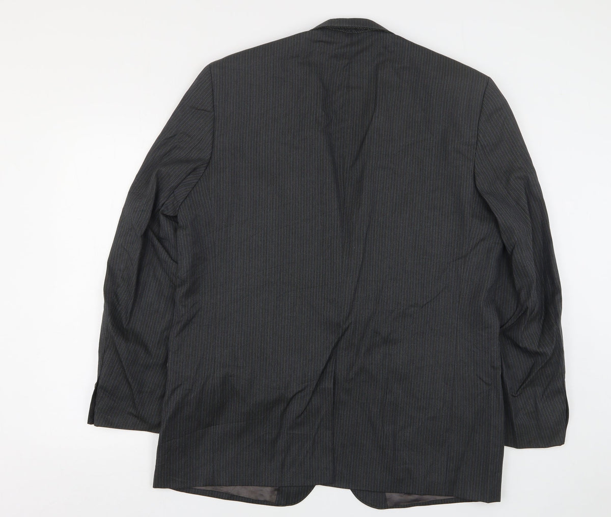 Paname Mens Grey Striped Wool Jacket Suit Jacket Size 48