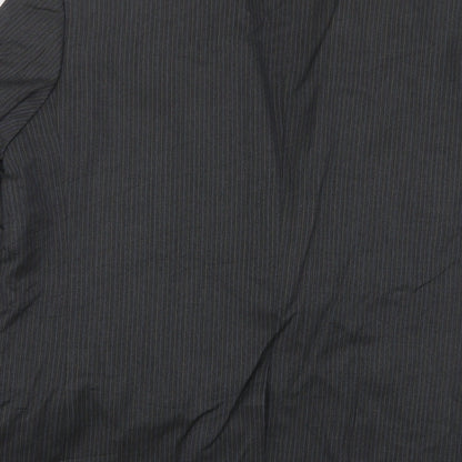 Paname Mens Grey Striped Wool Jacket Suit Jacket Size 48