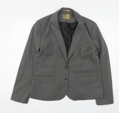 Skopes Womens Grey Polka Dot Wool Jacket Suit Jacket Size 16
