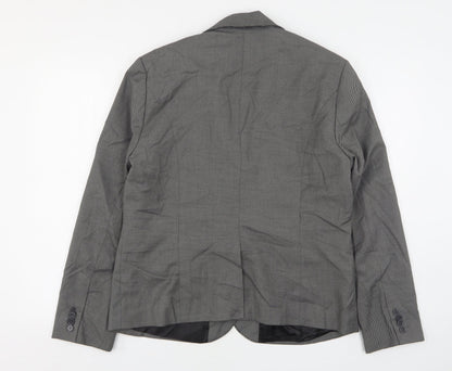 Skopes Womens Grey Polka Dot Wool Jacket Suit Jacket Size 16