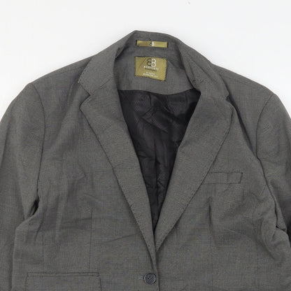 Skopes Womens Grey Polka Dot Wool Jacket Suit Jacket Size 16
