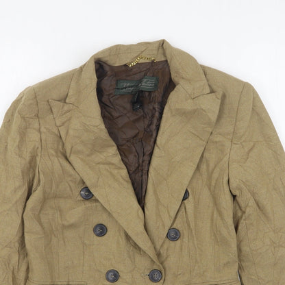 Mango Womens Beige  Wool Jacket Suit Jacket Size M