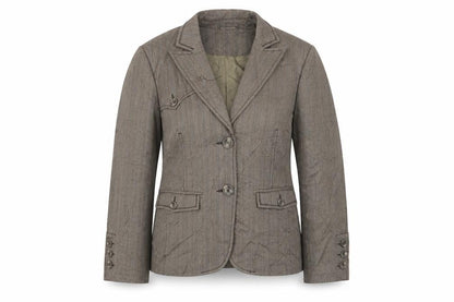 My Own  Womens Beige  Polyester Jacket Suit Jacket Size 16