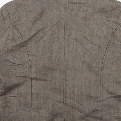 My Own  Womens Beige  Polyester Jacket Suit Jacket Size 16