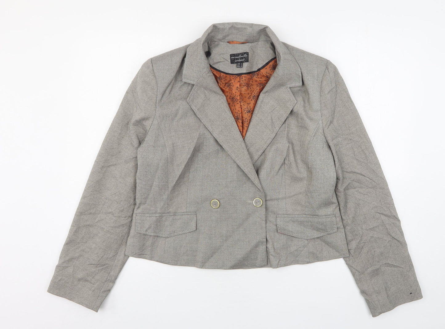 Atmosphere Womens Grey  Polyester Jacket Suit Jacket Size 18