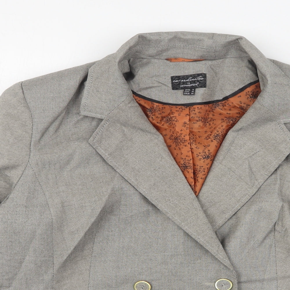 Atmosphere Womens Grey  Polyester Jacket Suit Jacket Size 18