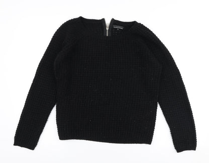 Only Womens Black Round Neck  Acrylic Pullover Jumper Size L