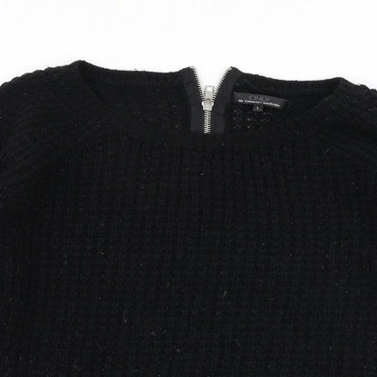Only Womens Black Round Neck  Acrylic Pullover Jumper Size L