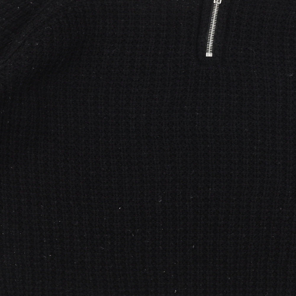 Only Womens Black Round Neck  Acrylic Pullover Jumper Size L