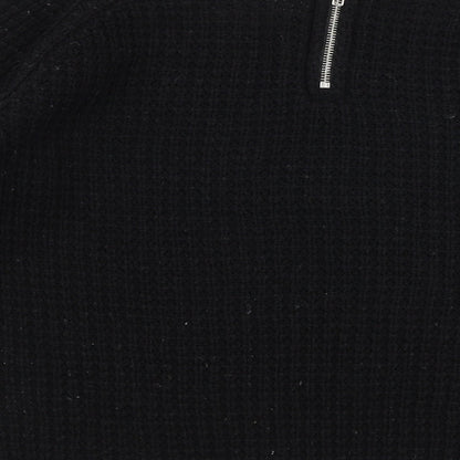 Only Womens Black Round Neck  Acrylic Pullover Jumper Size L