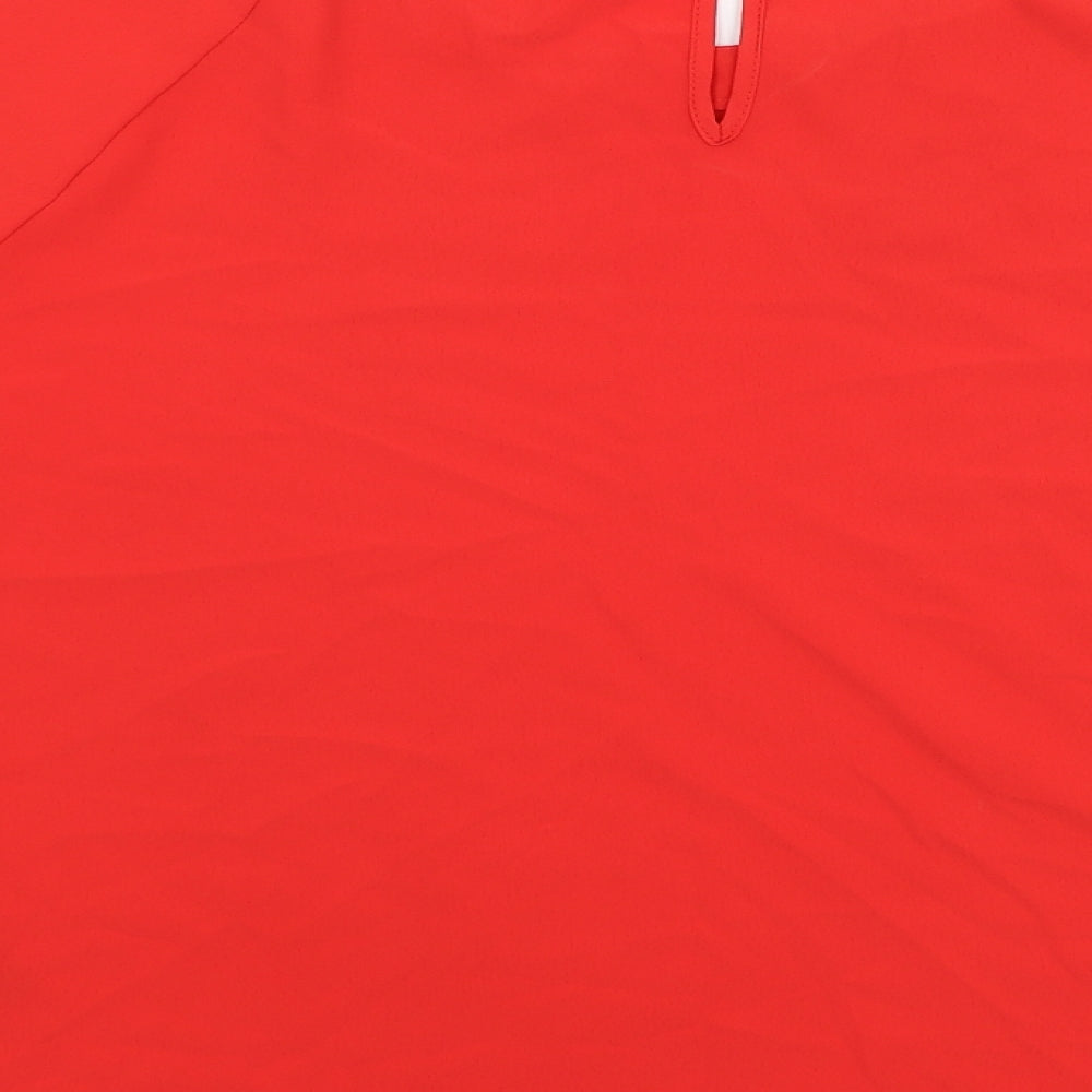 Principles Womens Red  Polyester Basic Blouse Size 16 Round Neck