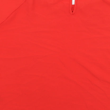 Principles Womens Red  Polyester Basic Blouse Size 16 Round Neck
