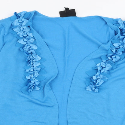 Womens UK Size M Studio Blue Cardigan Jumper