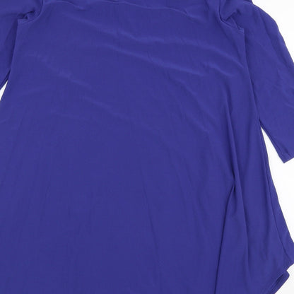 Renee Womens Purple  Polyester Shirt Dress  Size S  Collared Pullover
