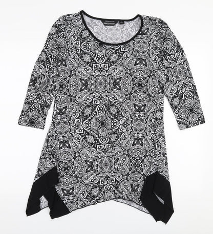 Womens UK Size S Nina Leonard Black Basic Blouse