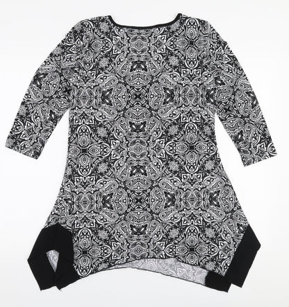 Womens UK Size S Nina Leonard Black Basic Blouse