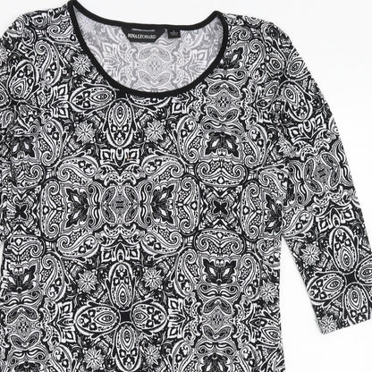 Womens UK Size S Nina Leonard Black Basic Blouse
