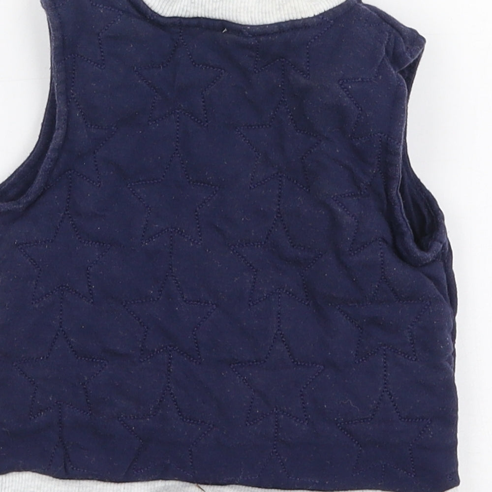 Blue Zoo Boys Blue   Gilet Jacket Size 3-6 Months   Snap
