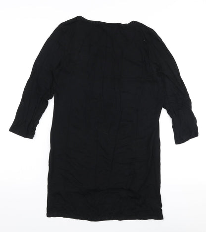 Anthony Studio Womens Black  Viscose Jersey Blouse Size S Round Neck
