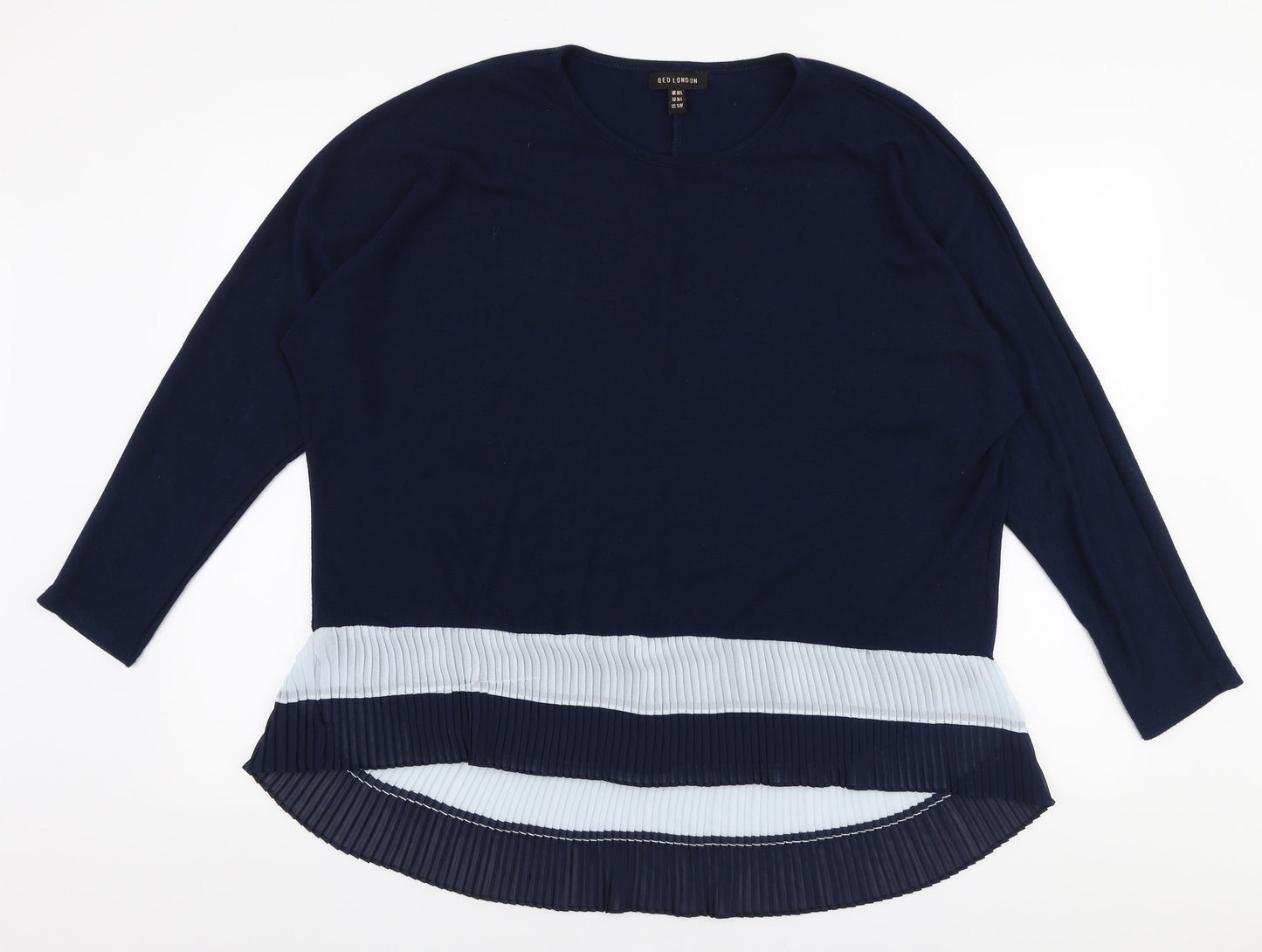 Womens UK Size M QED London Blue Pullover Jumper