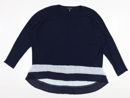 Womens UK Size M QED London Blue Pullover Jumper