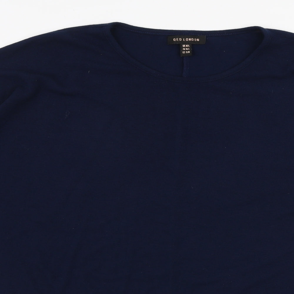 Womens UK Size M QED London Blue Pullover Jumper