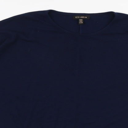 Womens UK Size M QED London Blue Pullover Jumper
