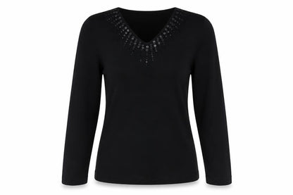 Womens UK Size M Whisper Black Pullover Jumper