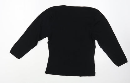 Womens UK Size M Whisper Black Pullover Jumper