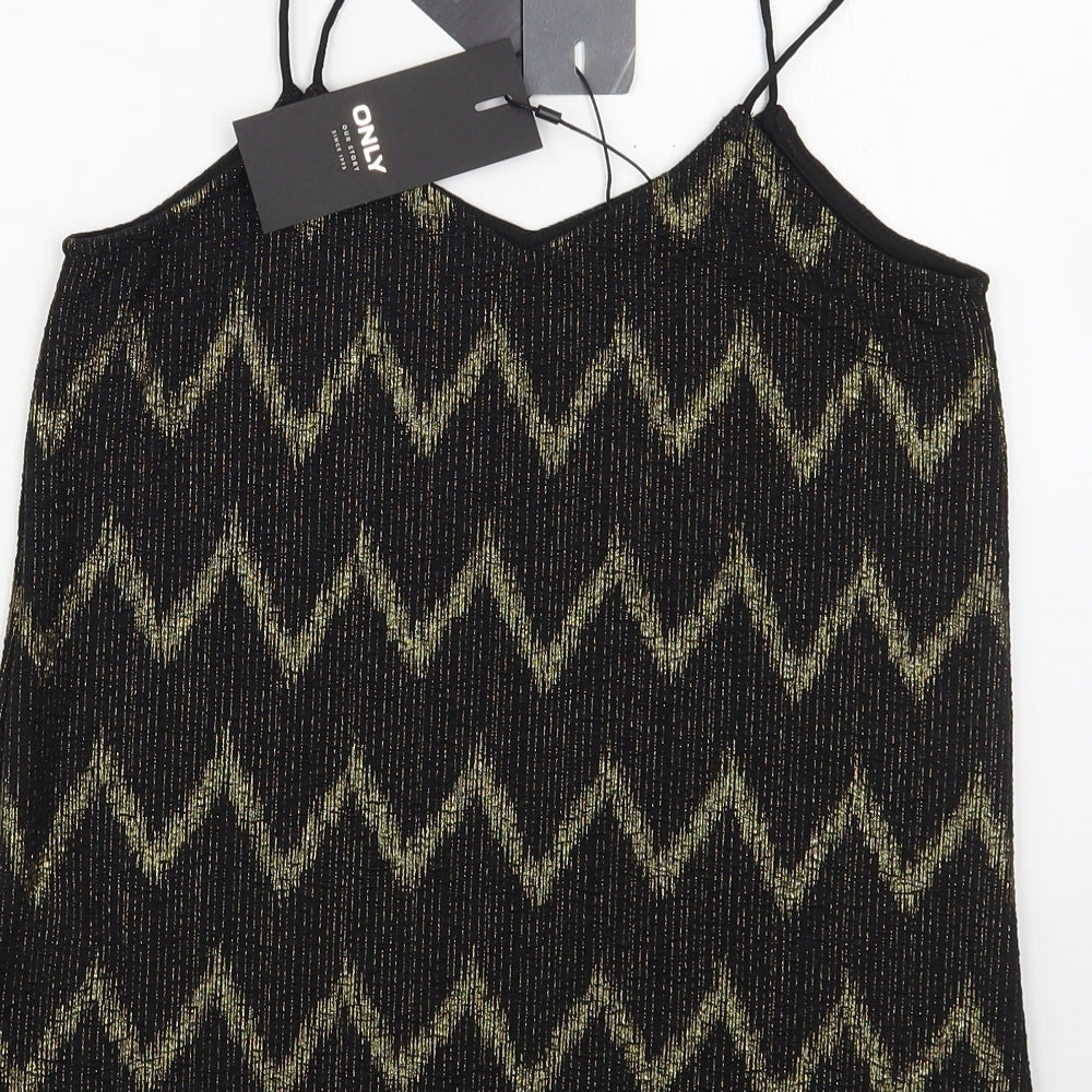 Womens UK Size XS Only Black Camisole Blouse