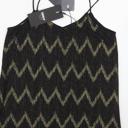 Womens UK Size XS Only Black Camisole Blouse
