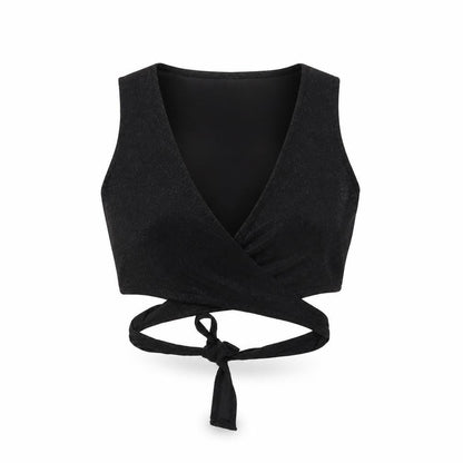 Womens UK Size S SheIn Black Wrap Blouse