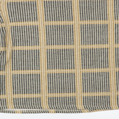 Primark Womens Beige Houndstooth Polyester Basic Blouse Size 6 Mock Neck