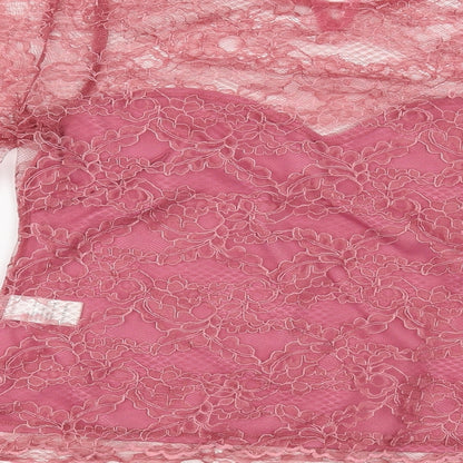 Lexie & Lola Womens Pink  Polyester Basic Blouse Size 6 Round Neck