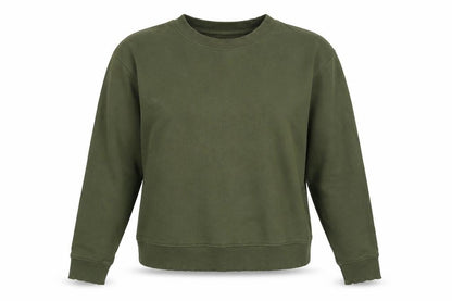 Miss Selfridge Womens Green  Cotton Pullover Sweatshirt Size 8  Pullover